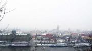 Прага зимой. Вид на город со стороны Летны